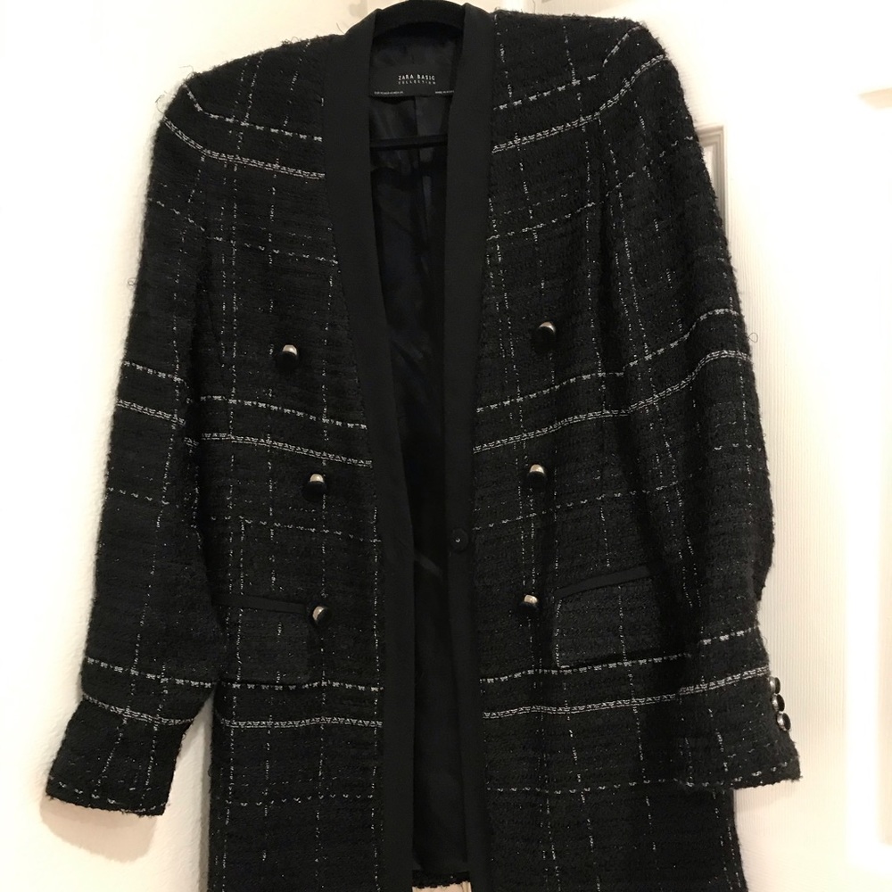 Zara Tweed Black Jacket XS